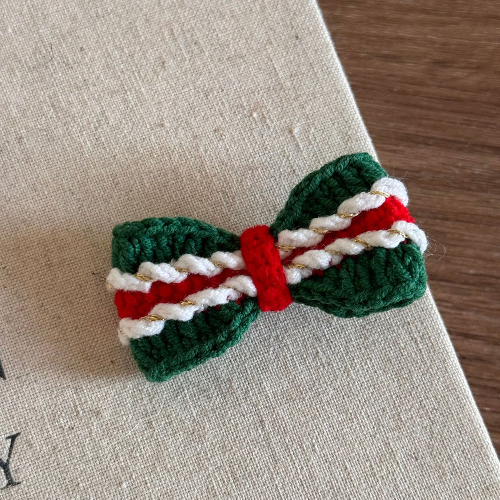 Crochet Christmas Tree Hair Clip - DippedShop Wholesale - #6995