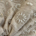 Linen Beaded Sequined Hair Scrunchies MK2BW6W6HSR38