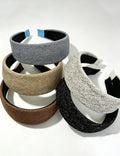 Retro Woven Tweed Textured Wide Headband 6W6HBD328