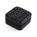 Square Tweed Mini Travel Jewelry Box 6W5CO363