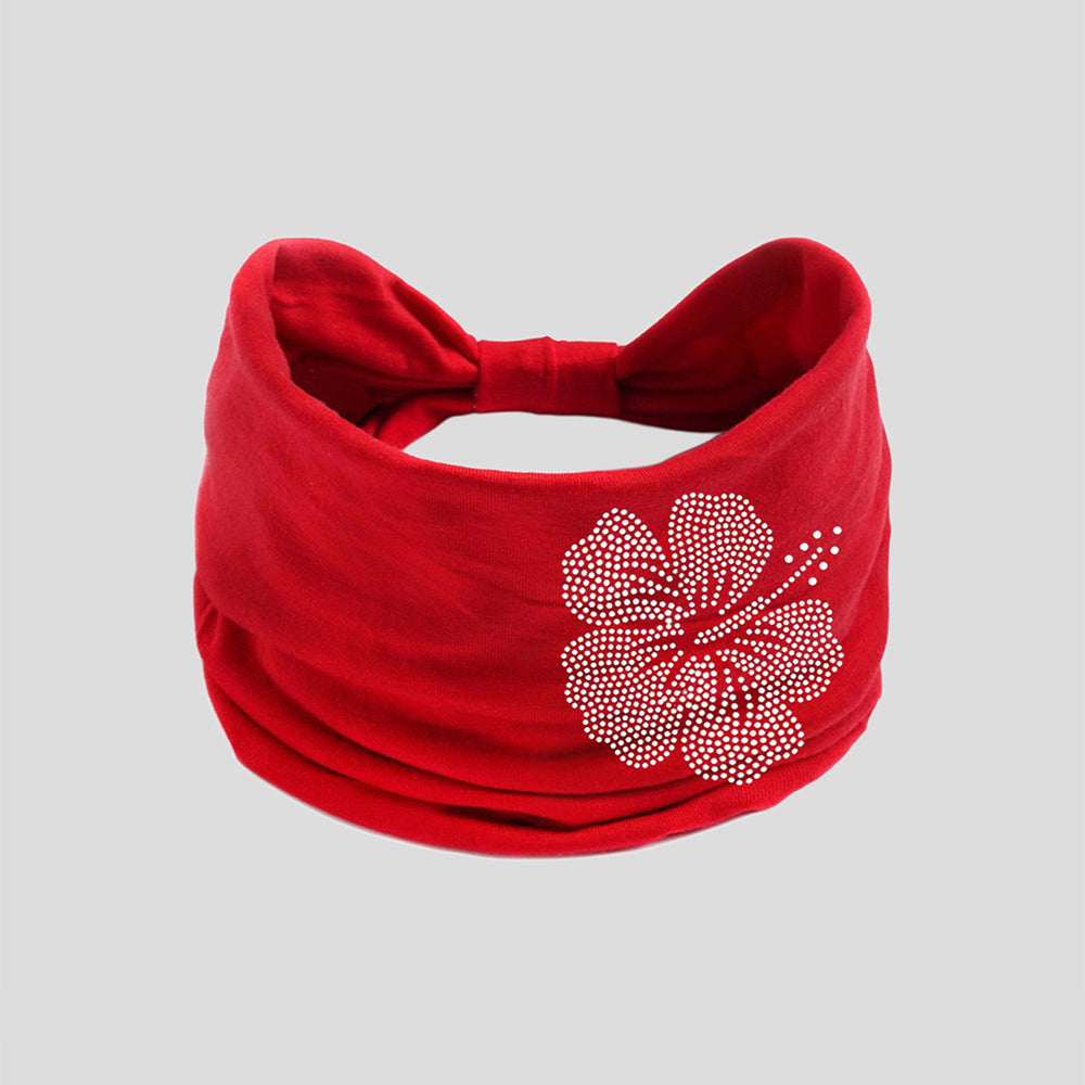 Rhinestone Floral Wide Headband - DippedShop Wholesale - #0499