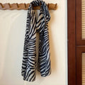 Vintage Leoaprd Print Cotton Linen Long Scarf 6W6NSC230