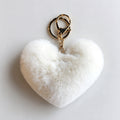 Faux Fur Heart Keychain - DippedShop Wholesale - #9059