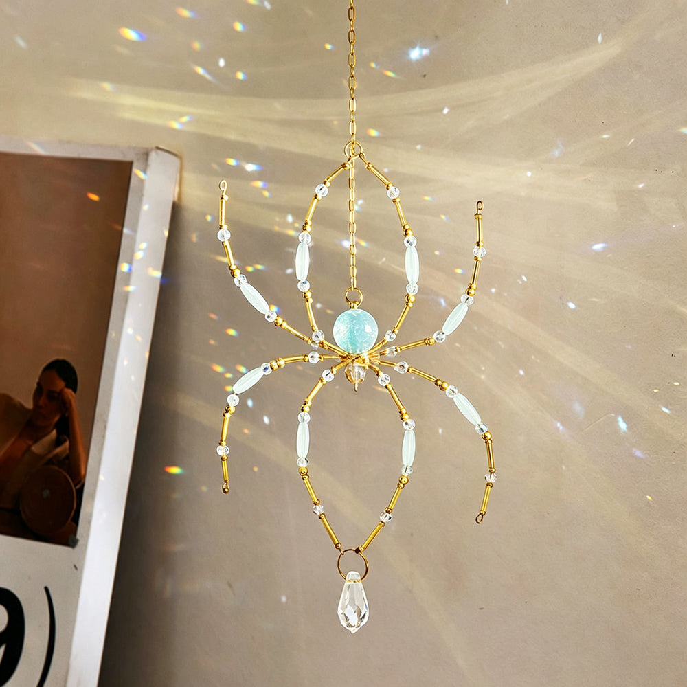 Spooky Spider Crystal Sun Catcher Wind Chime 6H7HLS203