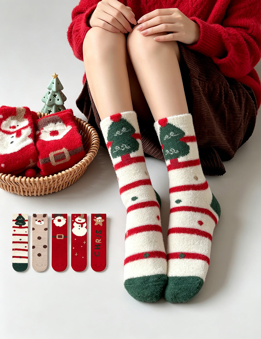 Soft Thickened Christmas Fuzzy Socks 6W8FSO906