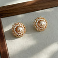 Dainty Rhinestone 3D Floral Dangle Stud Earrings 6W6JER563