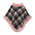 Plaid Faux Fur Knit Poncho - DippedShop Wholesale - #8851