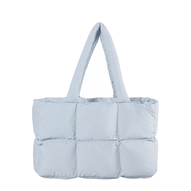 Simple Solid Color Soft Puffer Tote Bag 6W10BBG1801