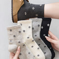 Floral Jacquard Knit Socks - DippedShop Wholesale - #9123