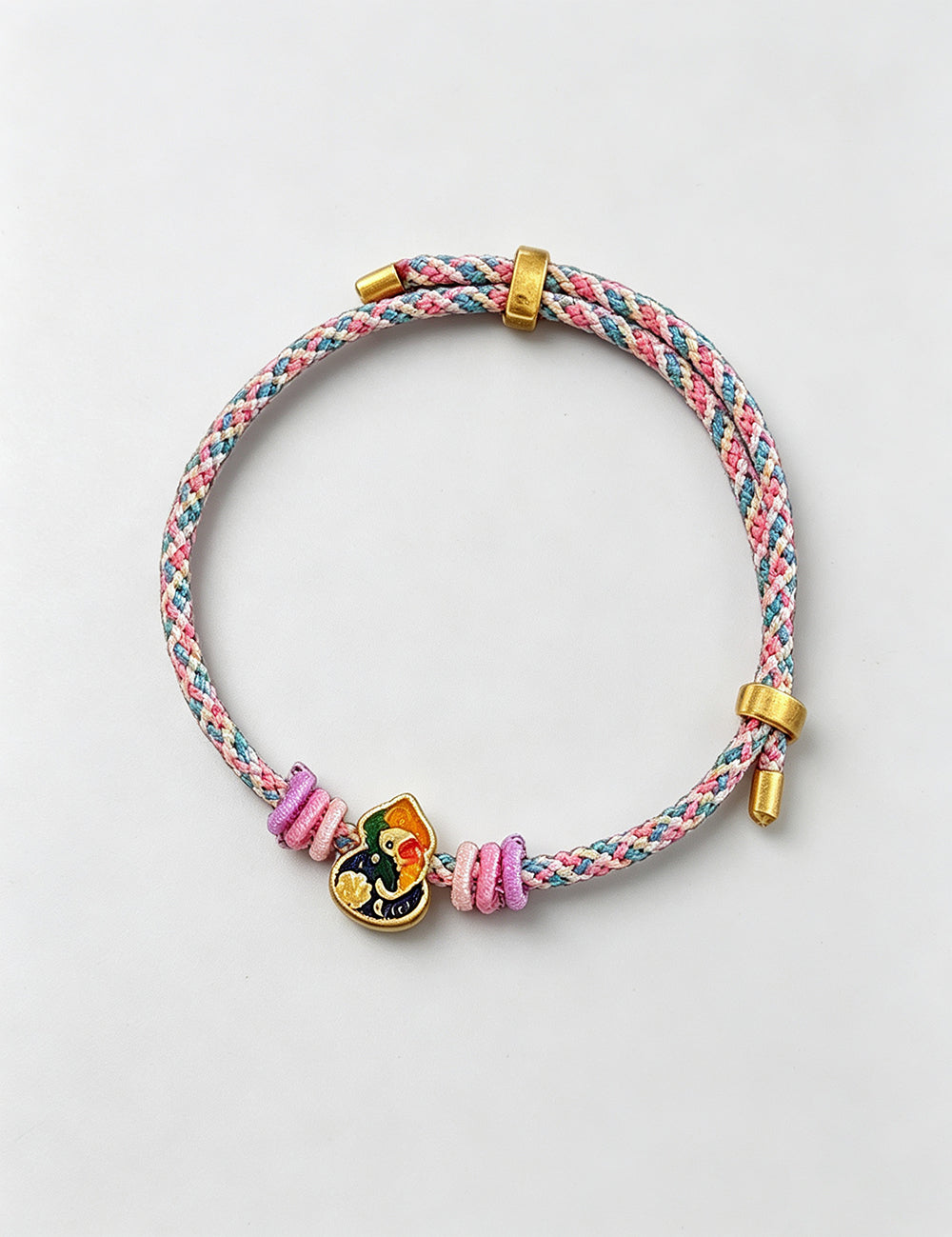 Stylish Handmade Weave Enamel Floral Bracelet 6W6JBR674