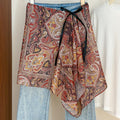 Boho Paisley Print Tie Waist Hip Scarf 6W6NSC232