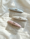 Bow Polka Dot Oval Comb Clip MK2MBEP6W6HPN03