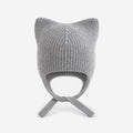 Simple Solid Color Cat Ears Earflap Knit Beanie 6W6HAT635
