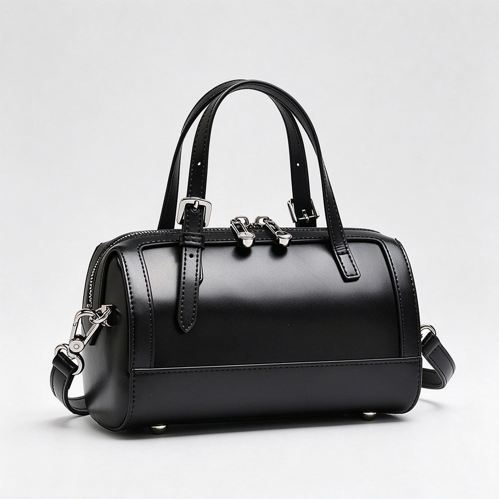 Vintage Glossy Leather Mini Barrel - DippedShop Wholesale - #4435