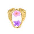 Resin Flower Open Ring - DippedShop Wholesale - #8803
