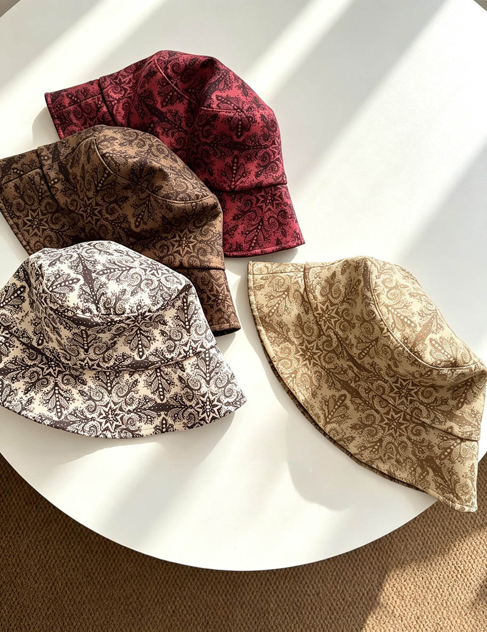 Boho Style Geometric Pattern Print Bucket Hat 6W6HAT794