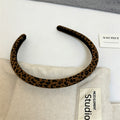 Retro Leopard Print Padded Fabric Headband 6W6HBD315