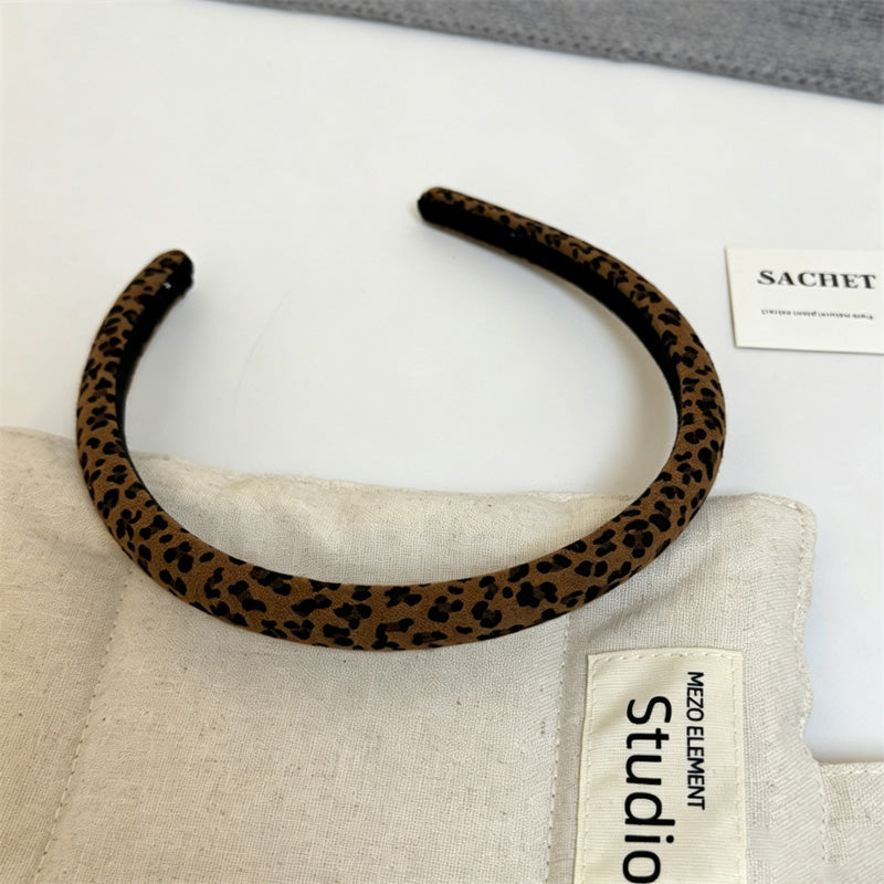 Retro Leopard Print Padded Fabric Headband 6W6HBD315