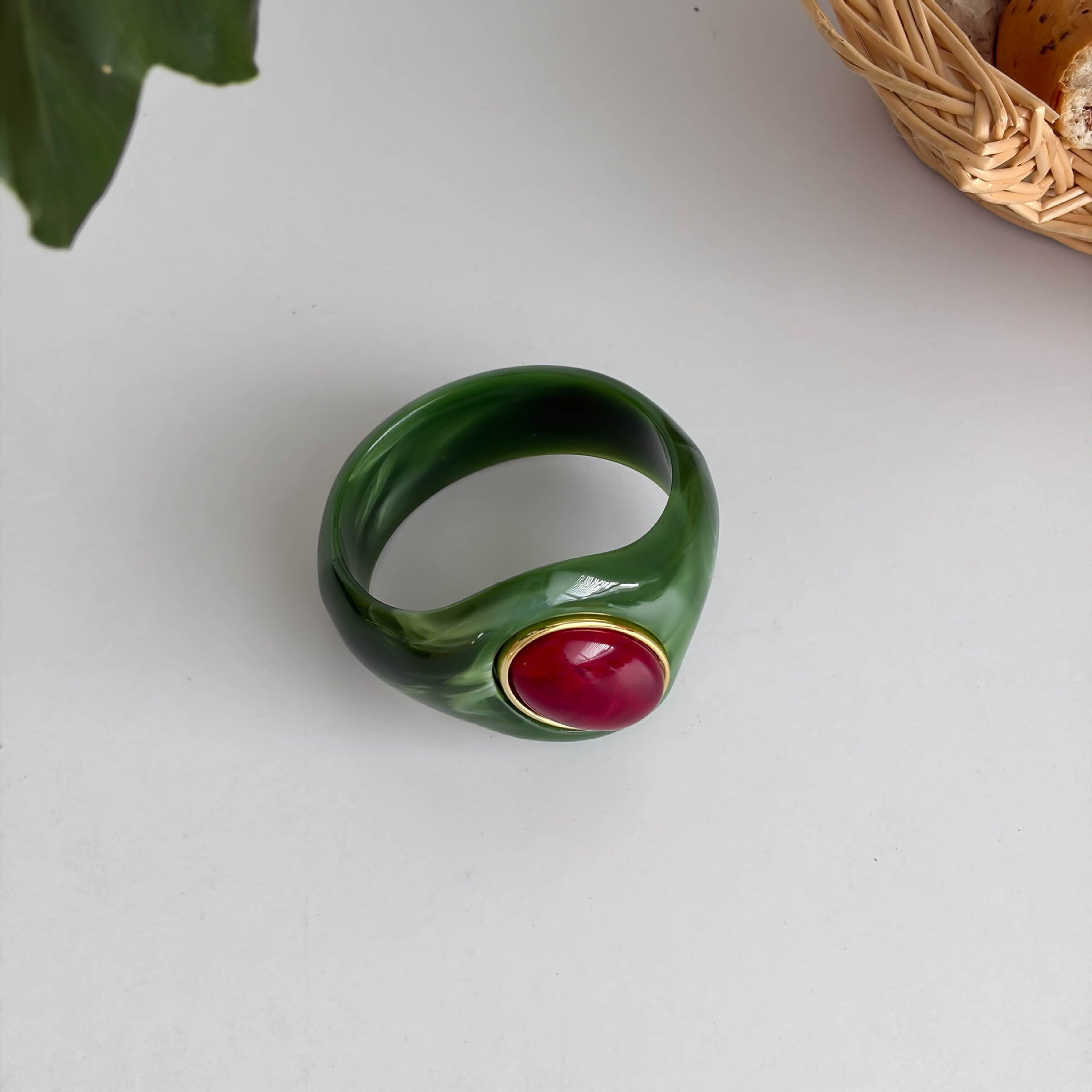 Natural Stones Irregular Weave Resin Bracelets 6W6JBR621