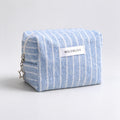 Simple Color Block Striped Portable Cosmetic Bag 6C5CO268