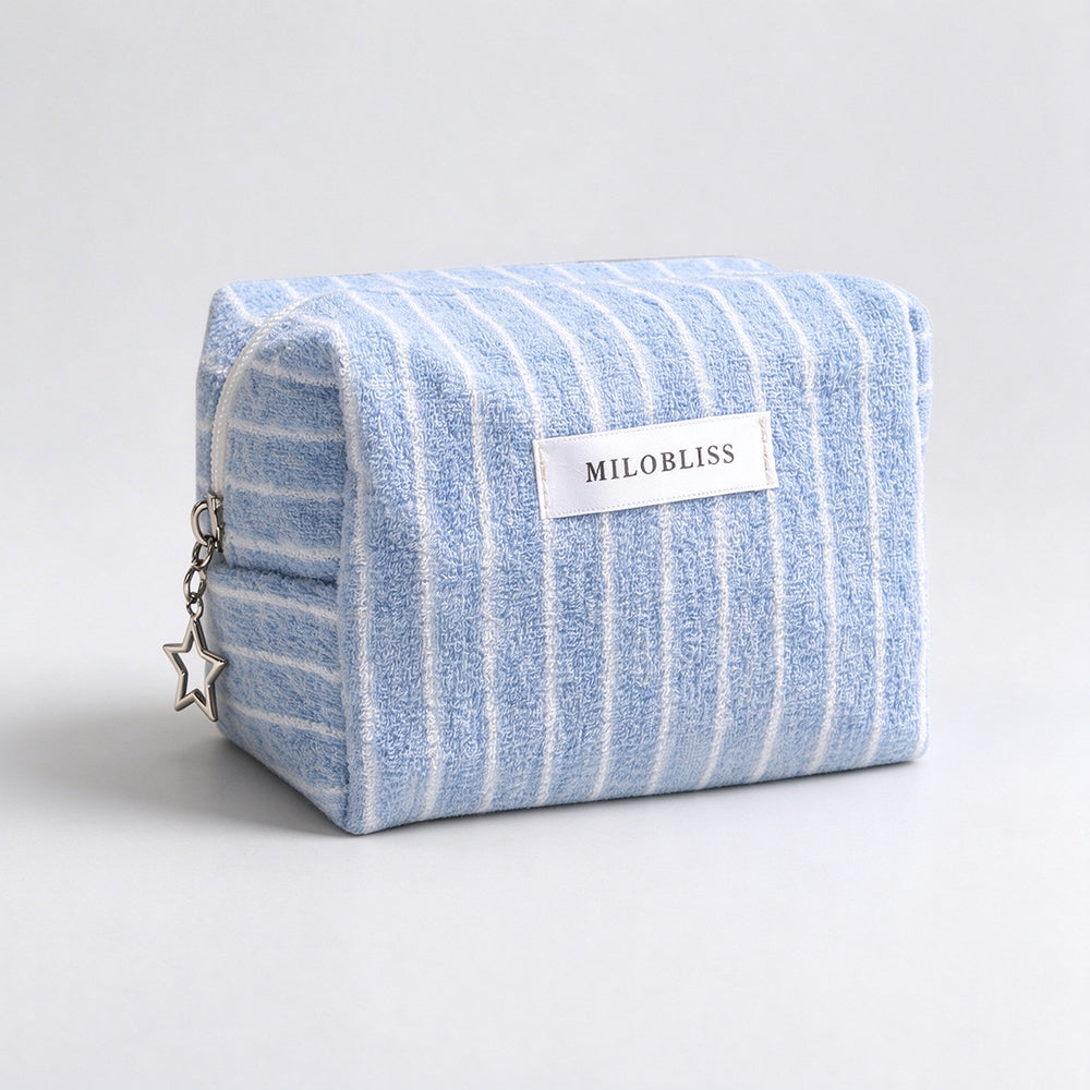 Simple Color Block Striped Portable Cosmetic Bag 6C5CO268