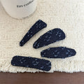 Simple Denim Frayed Hem No-Crease Hair Clip 6W6HCP1623