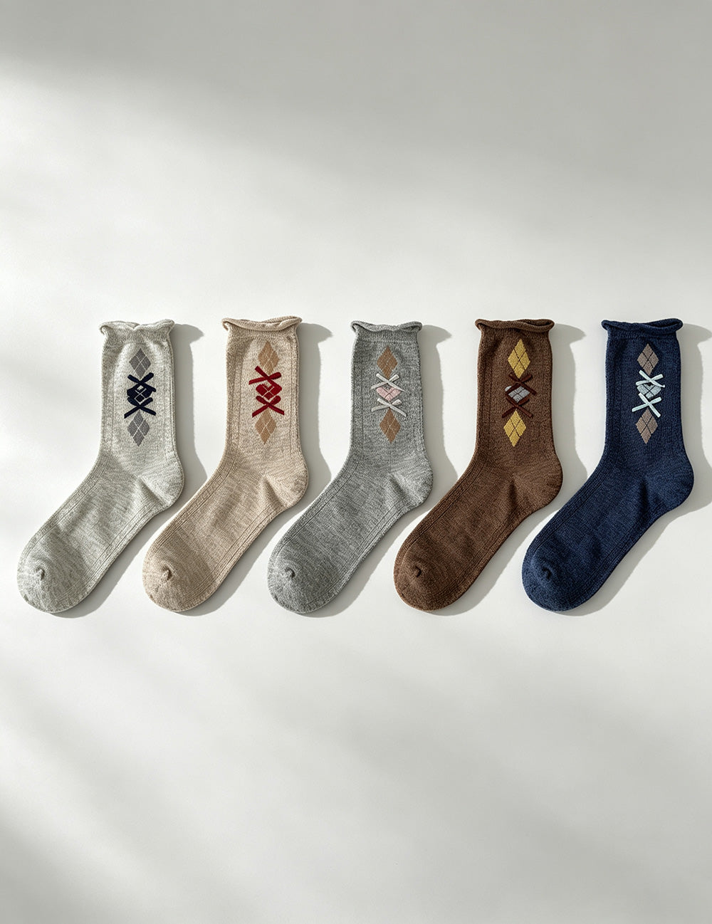 Plaid Bowknot Slouch Crew Socks - DippedShop Wholesale - #4707