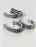 C-Shaped Zirconia Stud Earrings - DippedShop Wholesale - #2403