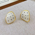Irregular Enamel Stud Earrings - DippedShop Wholesale - #0659