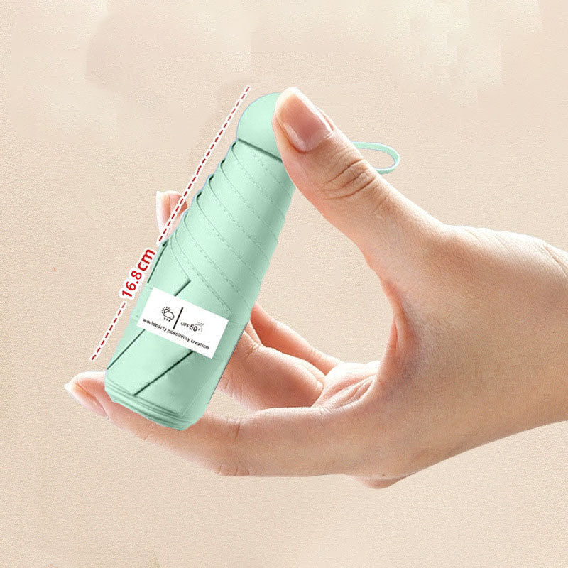 Simple Solid Color Portable Compact Mini Umbrella MK2MBFN6Z11UL06