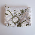 Trendy Floral Embroidery Portable Cosmetic - DippedShop Wholesale - #4579