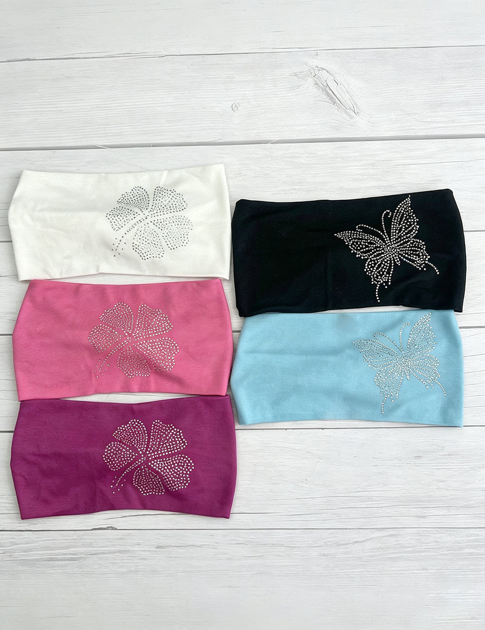 Stylish Floral Rhinestones Elastic Wide Headband 6W6HBD410