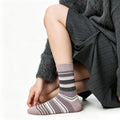 Striped Slouch Crew Socks - DippedShop Wholesale - #5475