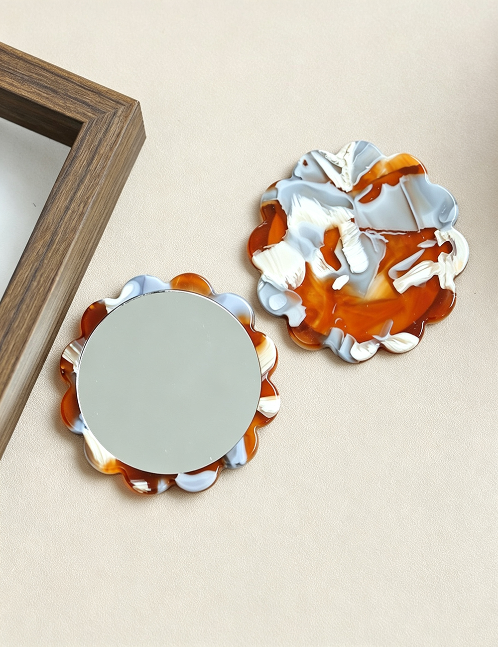 Cute Sunflower Round Portable - DippedShop Wholesale - #2243