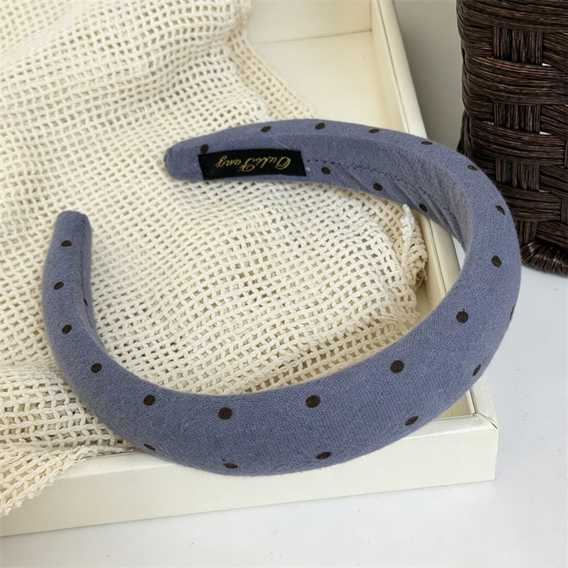 Vintage Polka Dots Non-Slip Wide Headband 6W6HBD327
