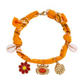 Boho Handmade Woven Flower Charm Scarf Anklet 6W6JBR747