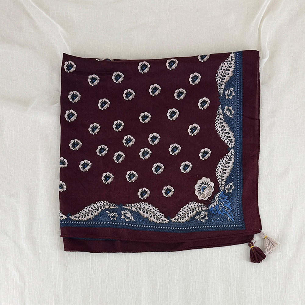 Vintage Flower Print Headscarf Square Scarf 6W6NSC214
