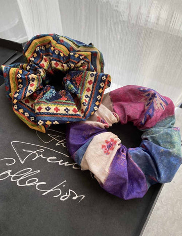 Floral Elastic Hair Scrunchie - DippedShop Wholesale - #2691