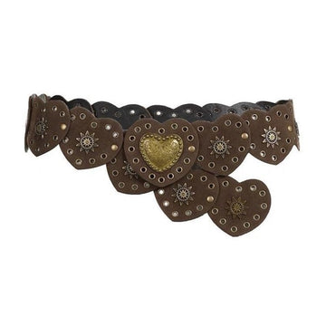 Vintage Patchwork Punk Stud Wide Belt DPWB0324