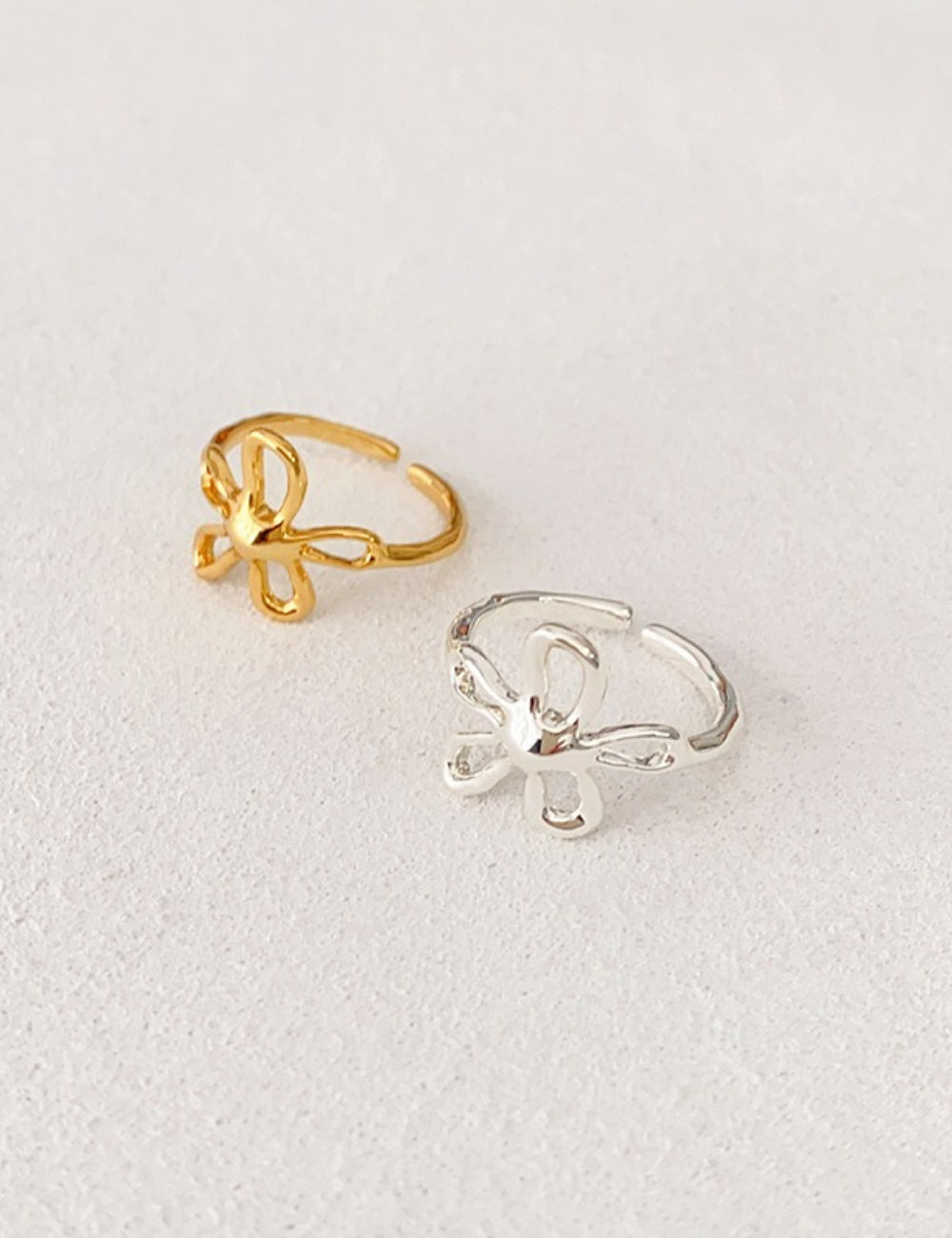 Minimalist Gold Plated 3D Flor - DippedShop Wholesale - #8419
