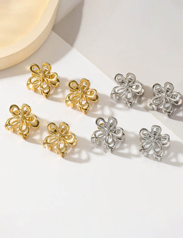 ELegant Hollow Out Metal Flower Mini Hair Claw MK2MBEP6W6HCP371