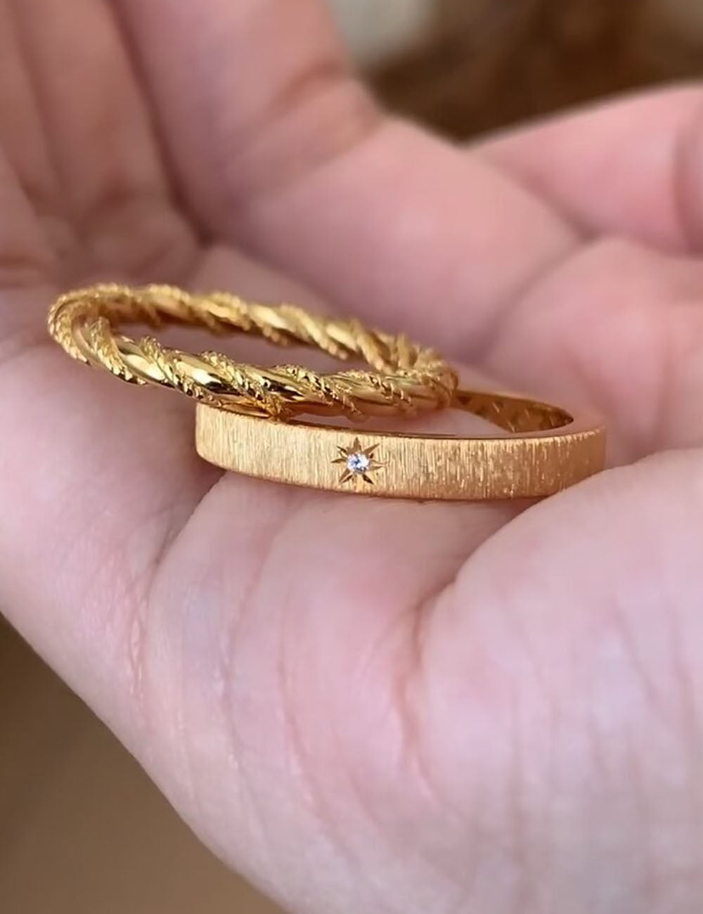 Celestial Gold Band Ring - DippedShop Wholesale - #4291