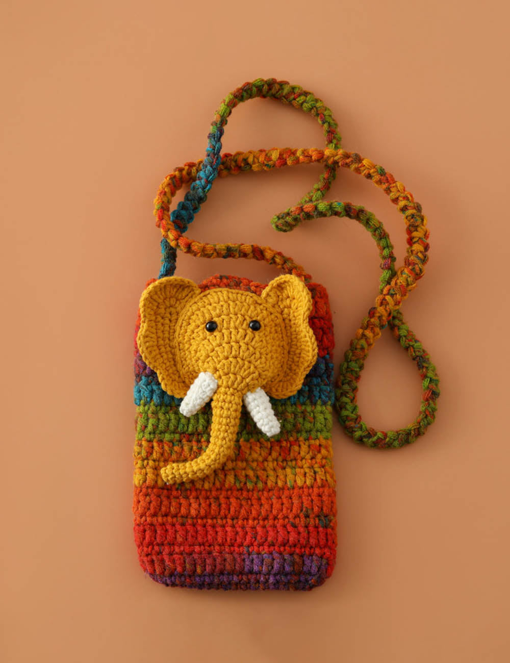 Crochet Elephant Crossbody Bag - DippedShop Wholesale - #7315