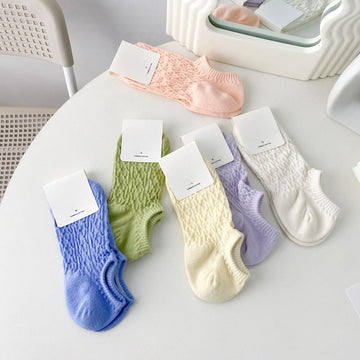 Twist Solid Color Sweet Low Ankle Socks DP25A463