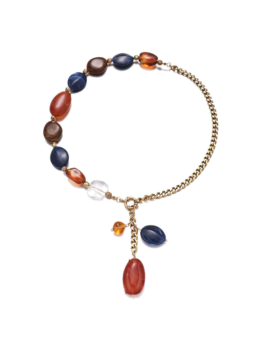 Vintage Asymmetric Beaded Necklace - DippedShop Wholesale - #0579