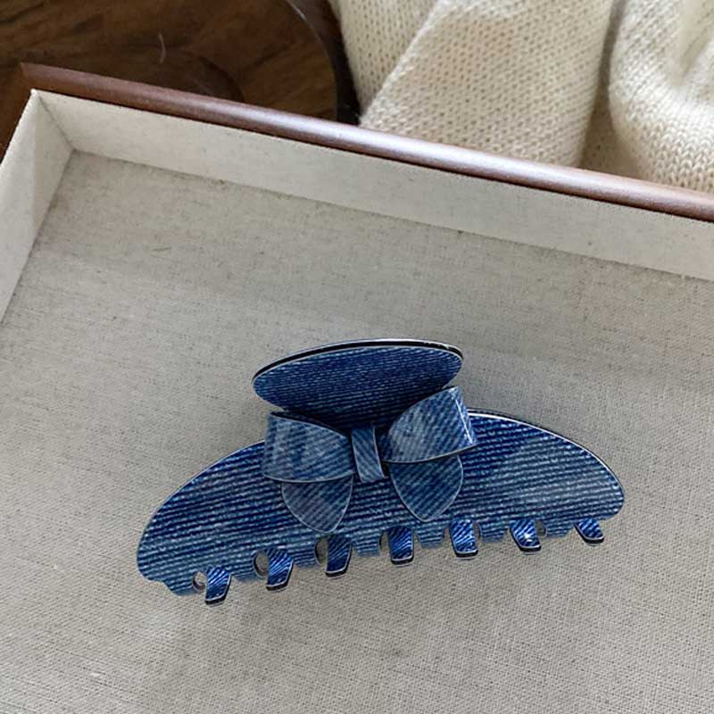 Cute Denim Style Bow Knot Hair Claw DP25F577