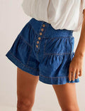 Solid Color Denim Shorts - DippedShop Wholesale - #9539