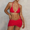 Lace String Tie Bikini Set - DippedShop Wholesale - #6387