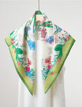 Flower Print Square Scarf - DippedShop Wholesale - #7379