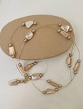 Tiger Eye Stone Beaded Necklace - DippedShop Wholesale - #3923